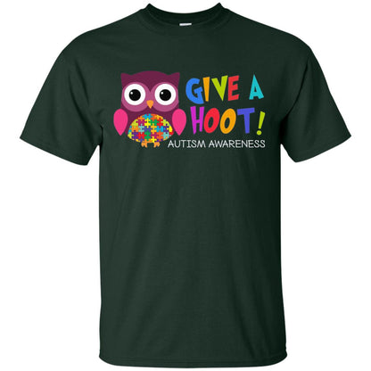 Give A Hoot Autism Awareness T-shirt Forest