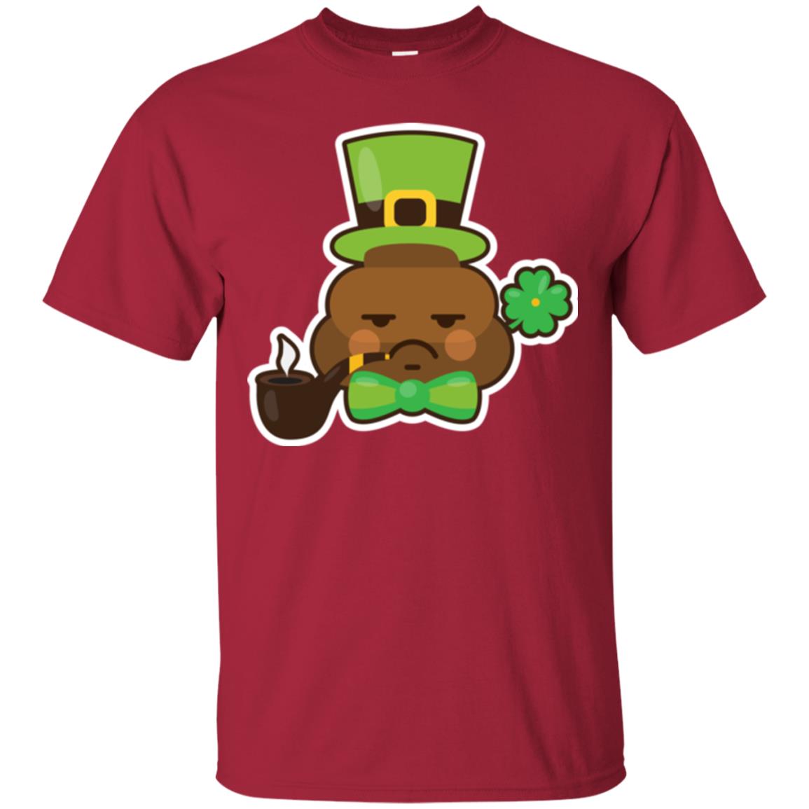 Saint Partick_s Day T-shirt Leprechaun Poop Emoji With Patrick Hat Cardinal