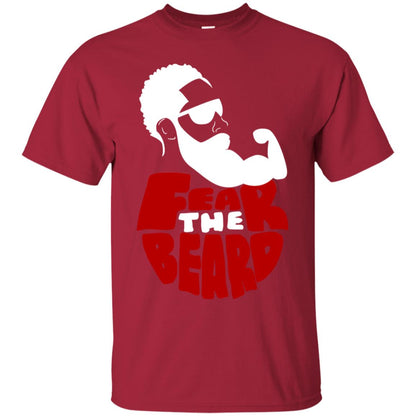 Fear The Beard No Shave November Gift Shirt For Mens Cardinal