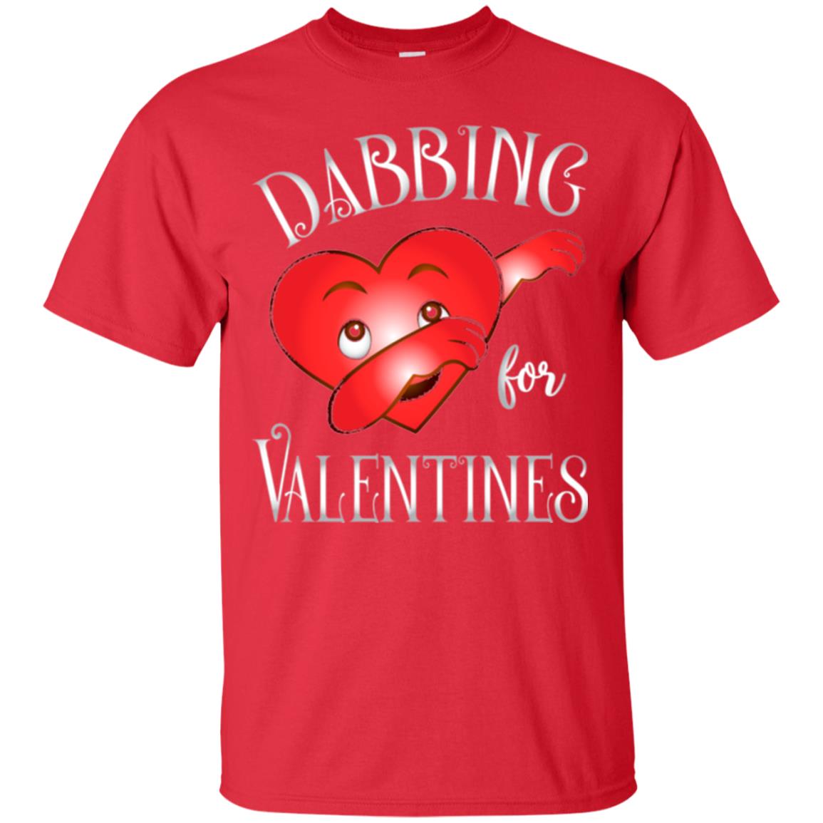 Valentines Day T-shirt Dabbing Heart T-shirt Red