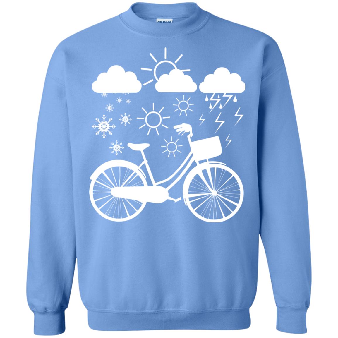 Bicycle All Weather Cyclist T-shirt For Bicycle Lover Carolina Blue