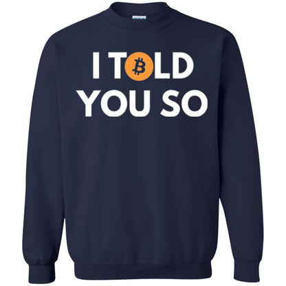 Bitcoin T-shirt I Told You So Navy