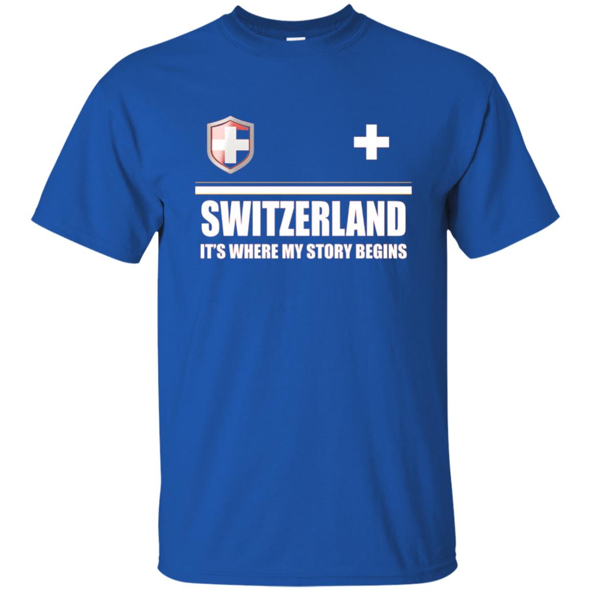Swiss T-shirt Switzerland Flag T-shirt Royal