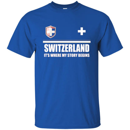 Swiss T-shirt Switzerland Flag T-shirt Royal