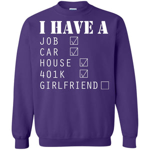 I Have A Job Car House 401k I Don_t Have Girlfriend Funny T-shirt For Mens
