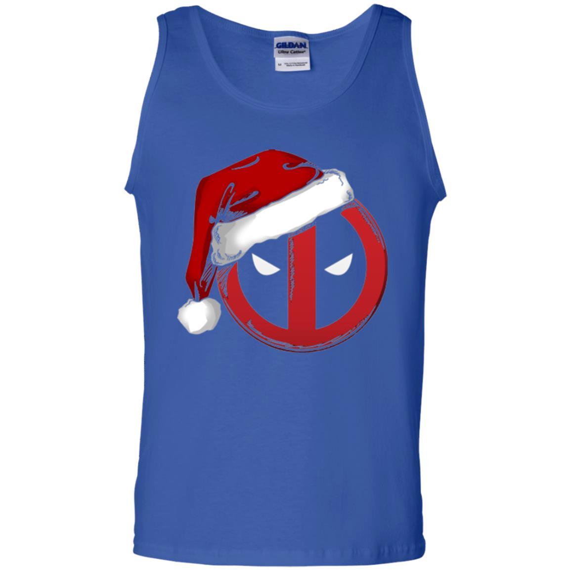 Christmas T-shirt Marvel Deadpool Icon Santa Hat Christmas Graphic Royal