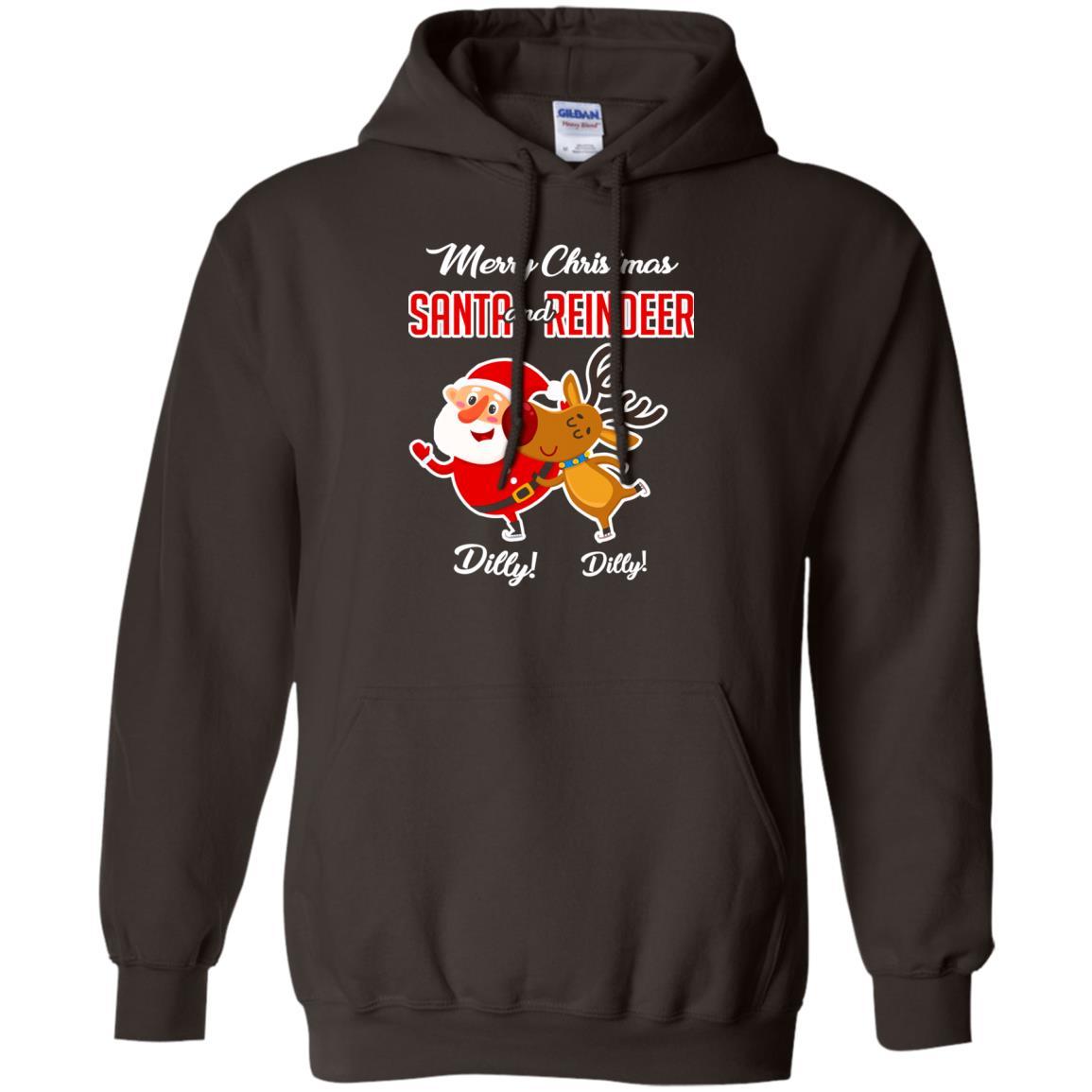 Christmas T-shirt Merry Christmas Dilly Dilly Dark Chocolate