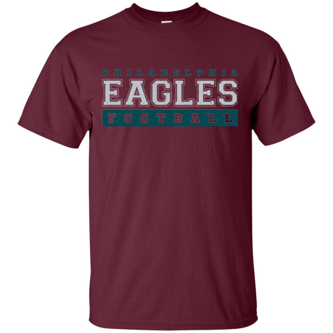 Football Lover T-shirt Philadelphia Football Fly Eagles Fly Collegiate Maroon