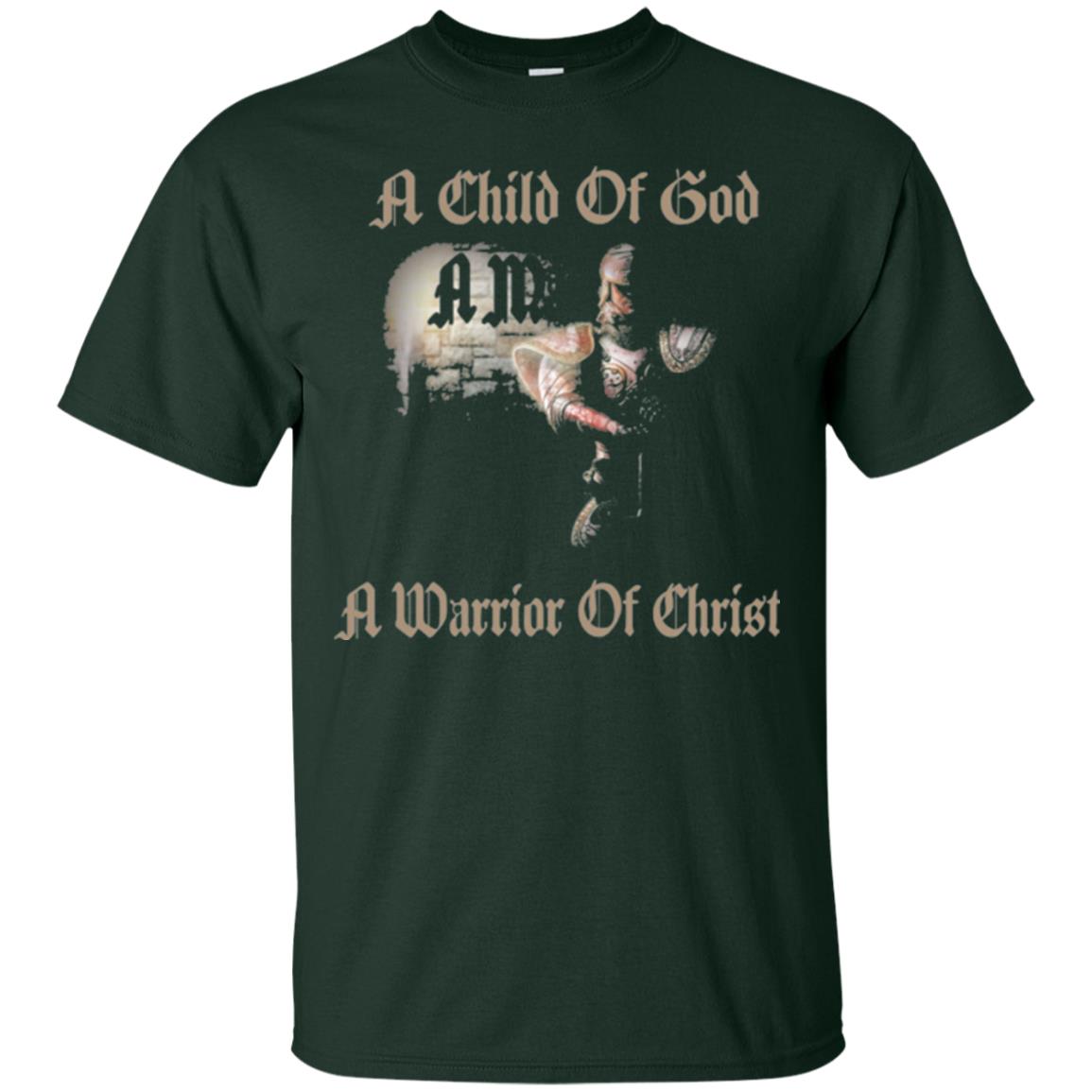Crusader Knights Templar T-shirt A Child Of God Forest Green