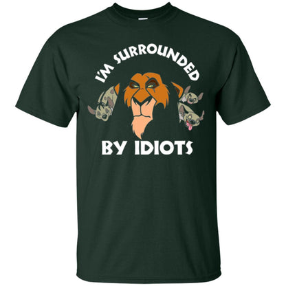 Disney Lion King T-shirt Scar Surrounded By Idiots Forest Green