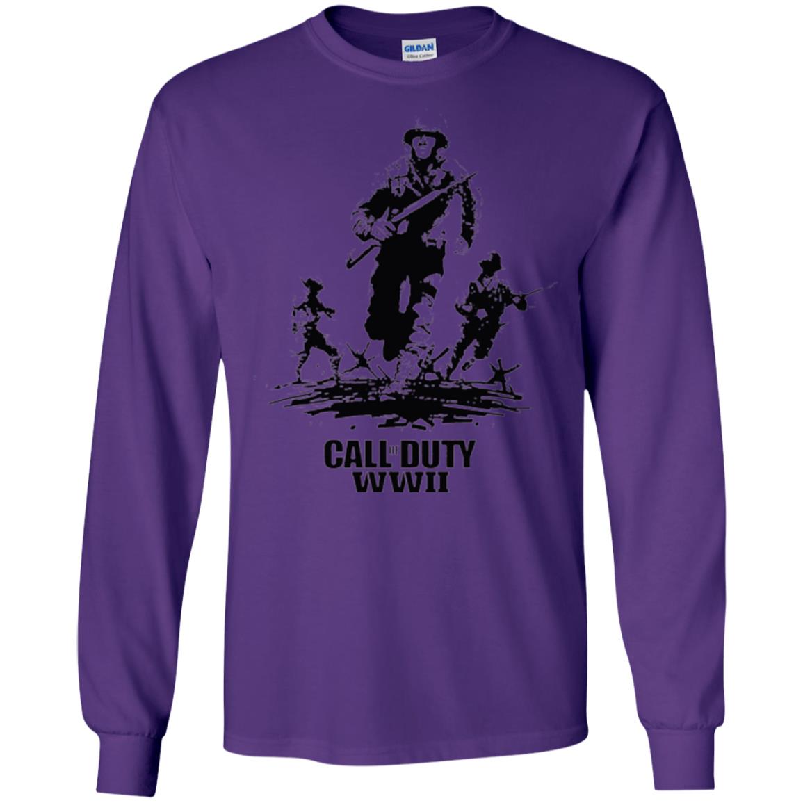 Military T-shirt Call Of Duty Wwii Purple