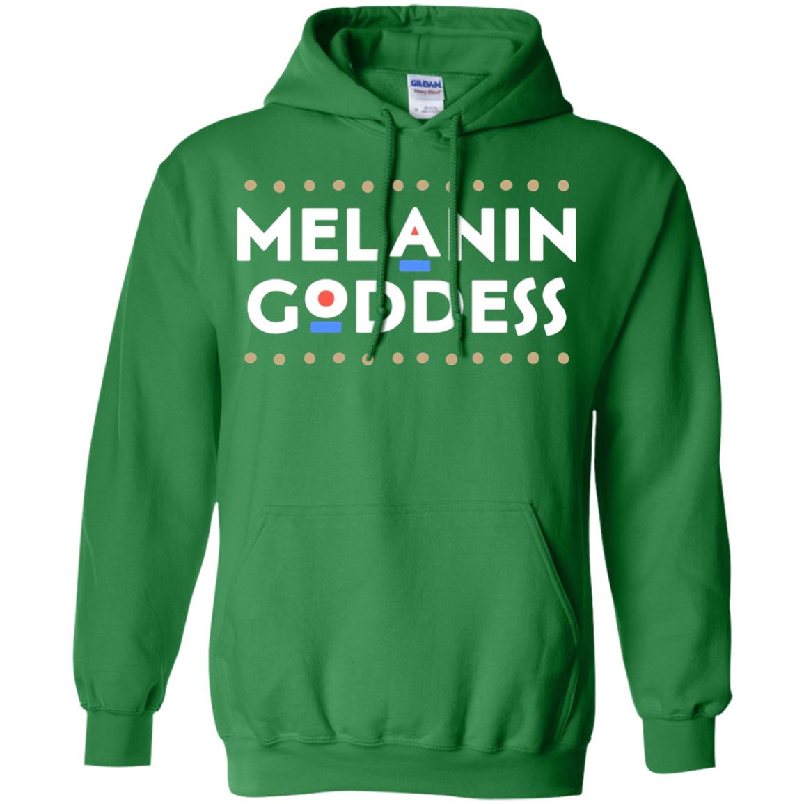 Melanin Goddess African T-shirt Black Girl Poppin_ Irish Green