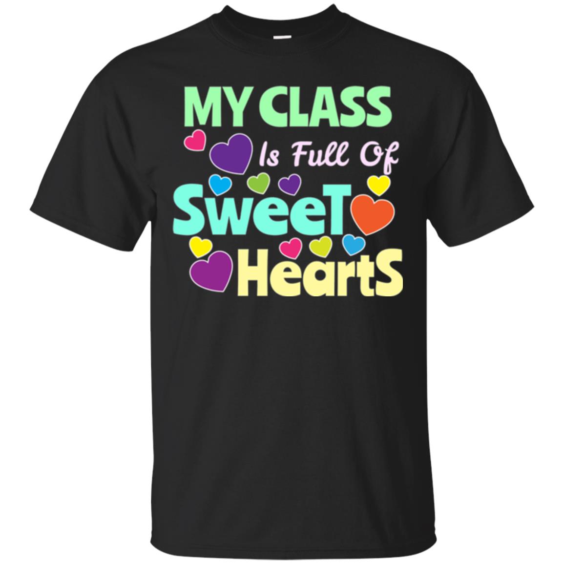 Valentines Day T-shirt I Love My Sweet Hearts Black