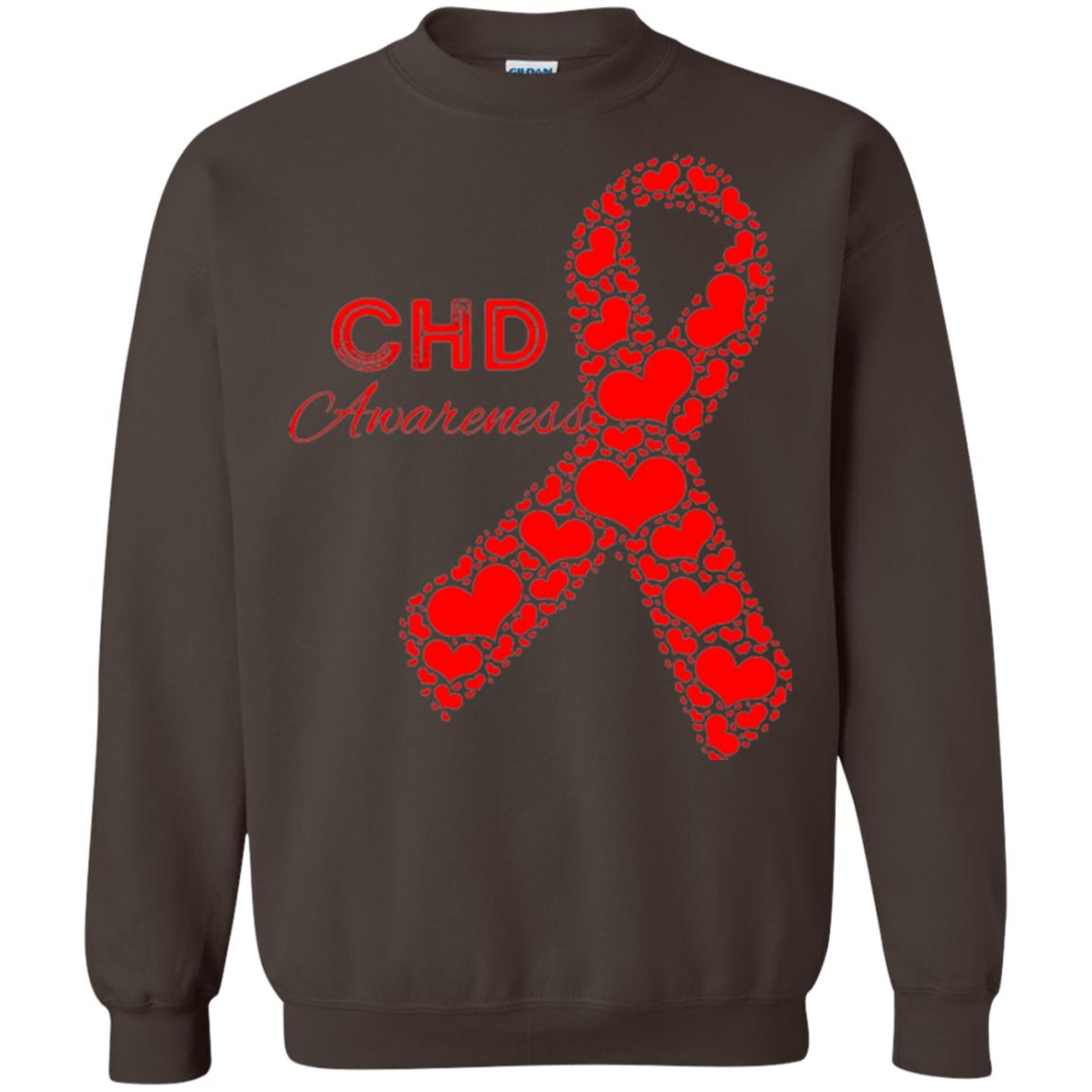 Chd Congenital Heart Defect Awareness T-shirt National Wear Red Dark Chocolate