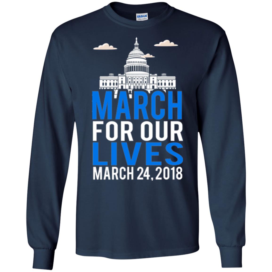 March For Our Lives Anti Gun T-shirt Navy