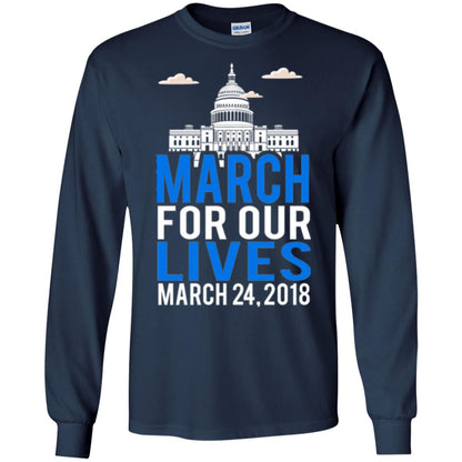 March For Our Lives Anti Gun T-shirt Navy