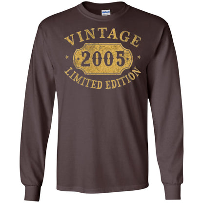 Brithday T-shirt Vintage 2005 Limited Edition Dark Chocolate