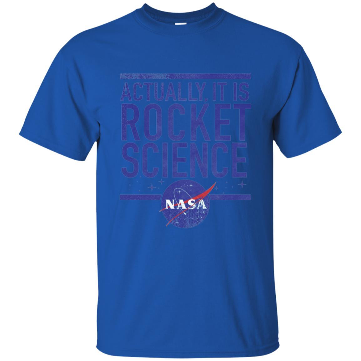Science T-Shirt Actually It Is Rocket Science Graphic Royal