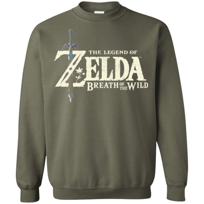 Game T-shirt Nintendo Zelda Breath Of The Wild Military Green