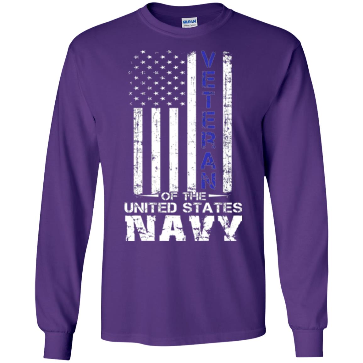 Us Navy Veteran T-shirt Purple