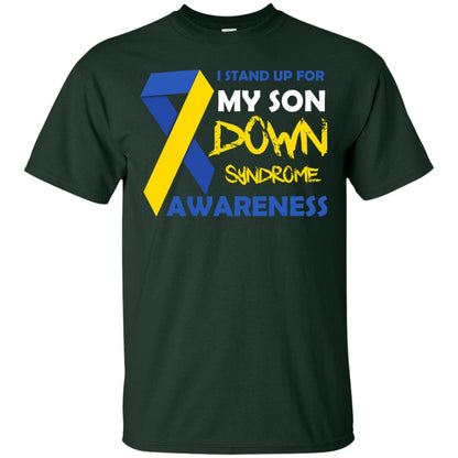I Stand Up For My Son Down Syndrome Awareness T-shirt For Daddy Forest