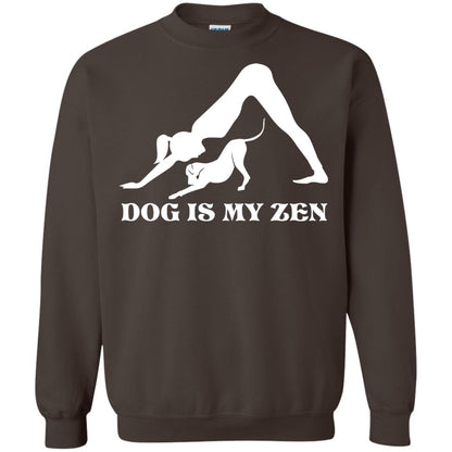 Yoga Dog T-shirt Dog Is My Zen Dark Chocolate