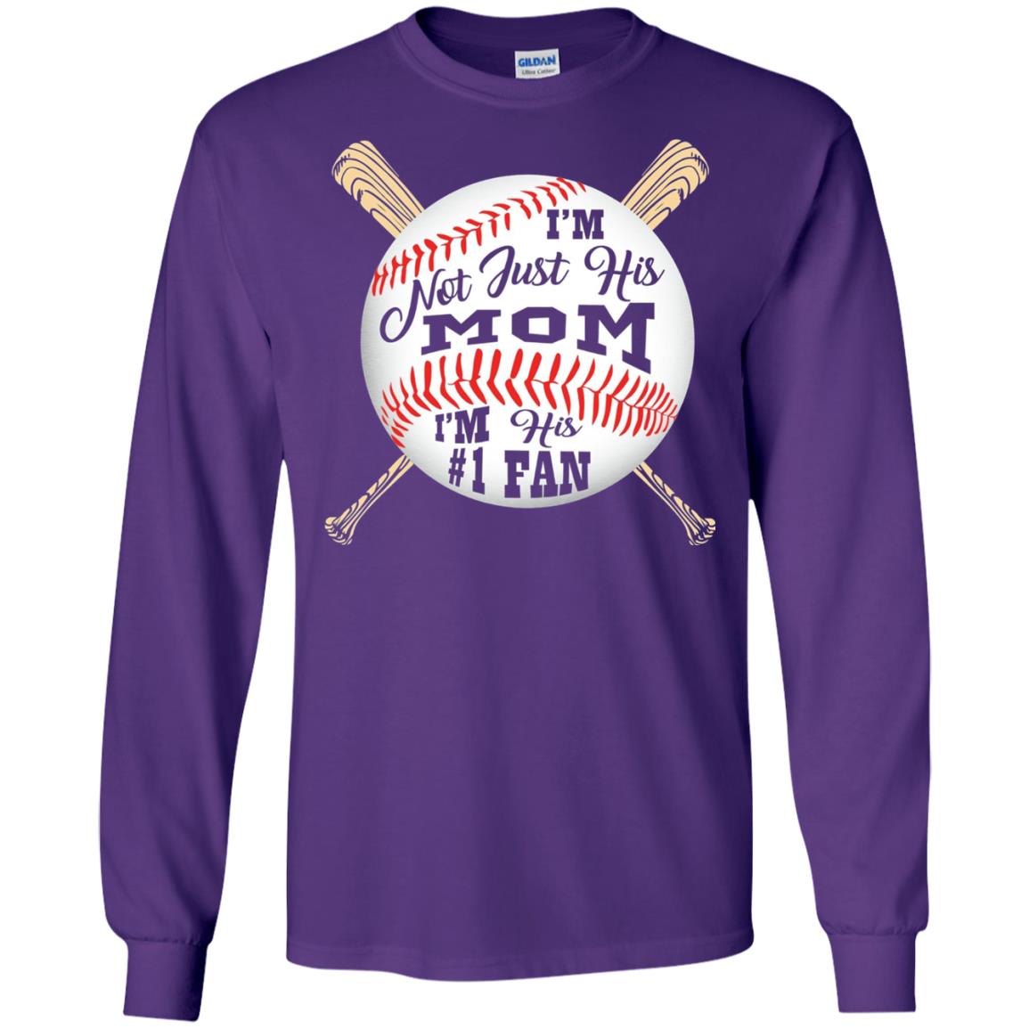 Baseball Mom Shirt Im Not Just His Mom Fan Purple