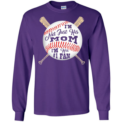 Baseball Mom Shirt Im Not Just His Mom Fan Purple