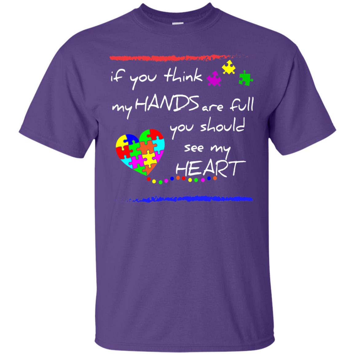 You Should See My Heart Autism Awareness T-shirt Purple