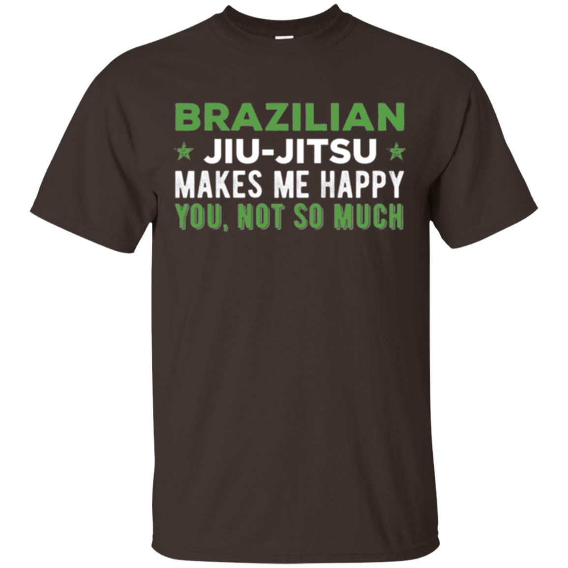 Brazilian Jiu Jitsu T-shirt Brazilian Jiu Jitsu Makes Me Happy Dark Chocolate