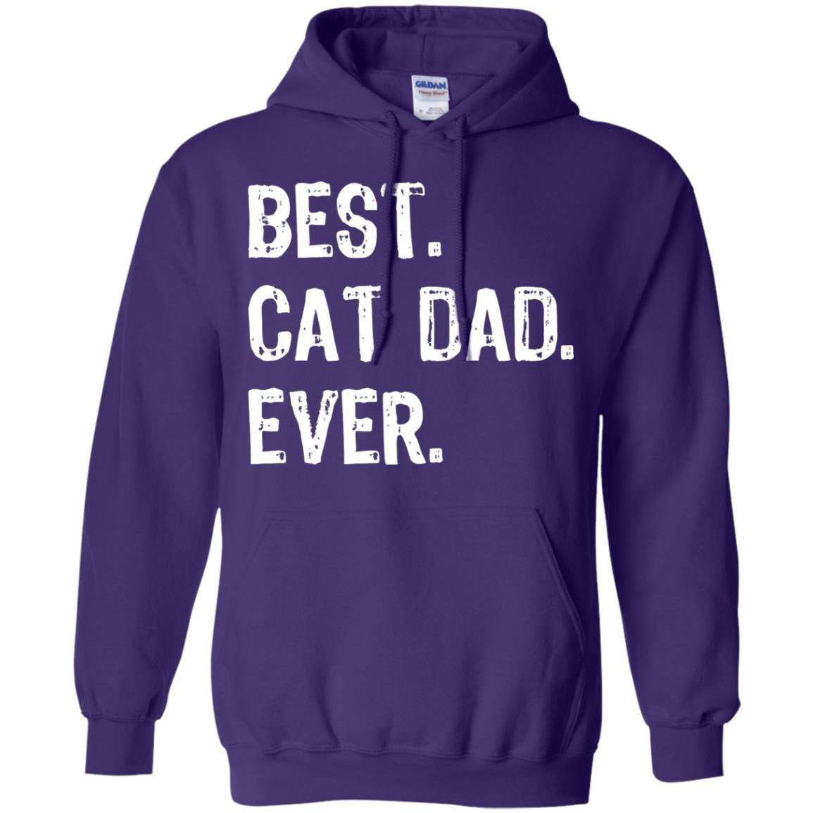 Cat Lover T-shirt Best Cat Dad Ever Purple