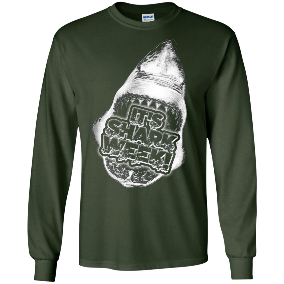 Every Day Of Shark Week T-shirt 2018 Forest Green