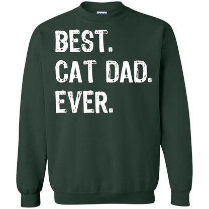 Cat Lover T-shirt Best Cat Dad Ever Forest Green