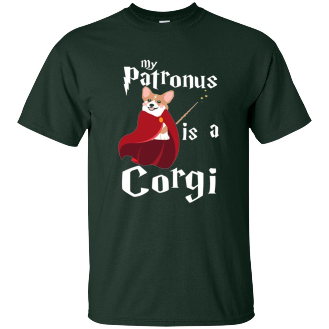 Dog Lover T-shirt My Patronus Is A Corgi T-shirt Forest Green