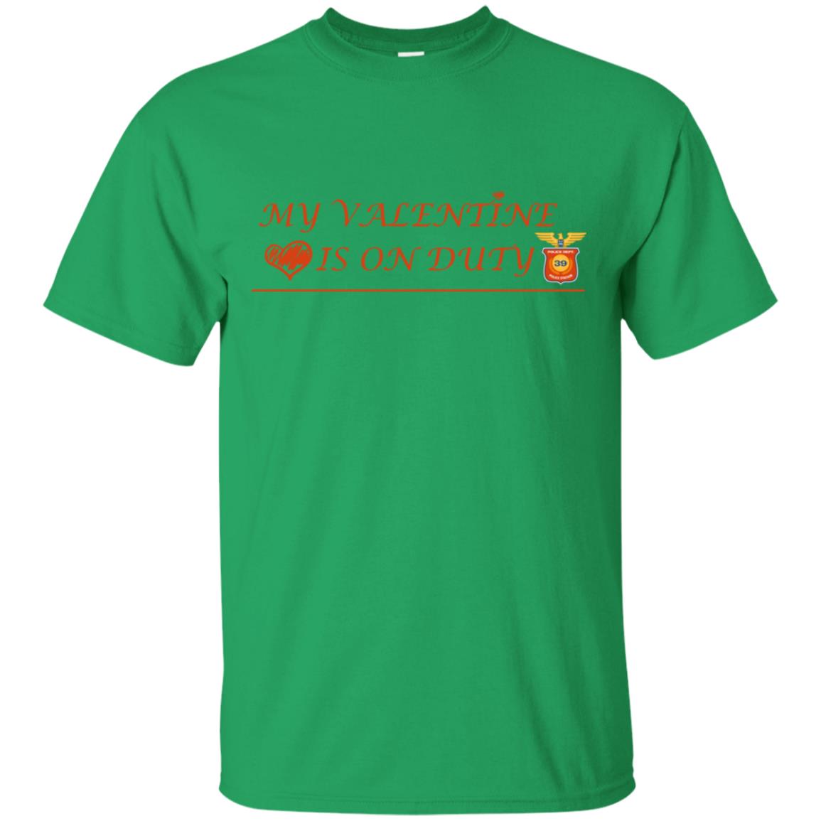 My Valentine Is On Duty Police Station Shirt Irish Green