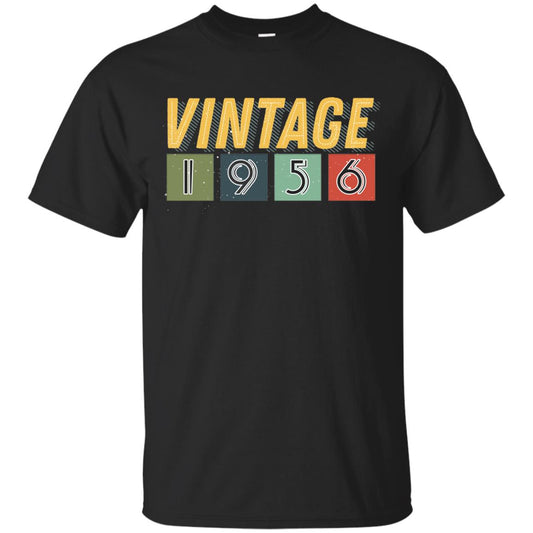 Vintage 1956 62th Birthday Gift Shirt For Mens Or Womens Black