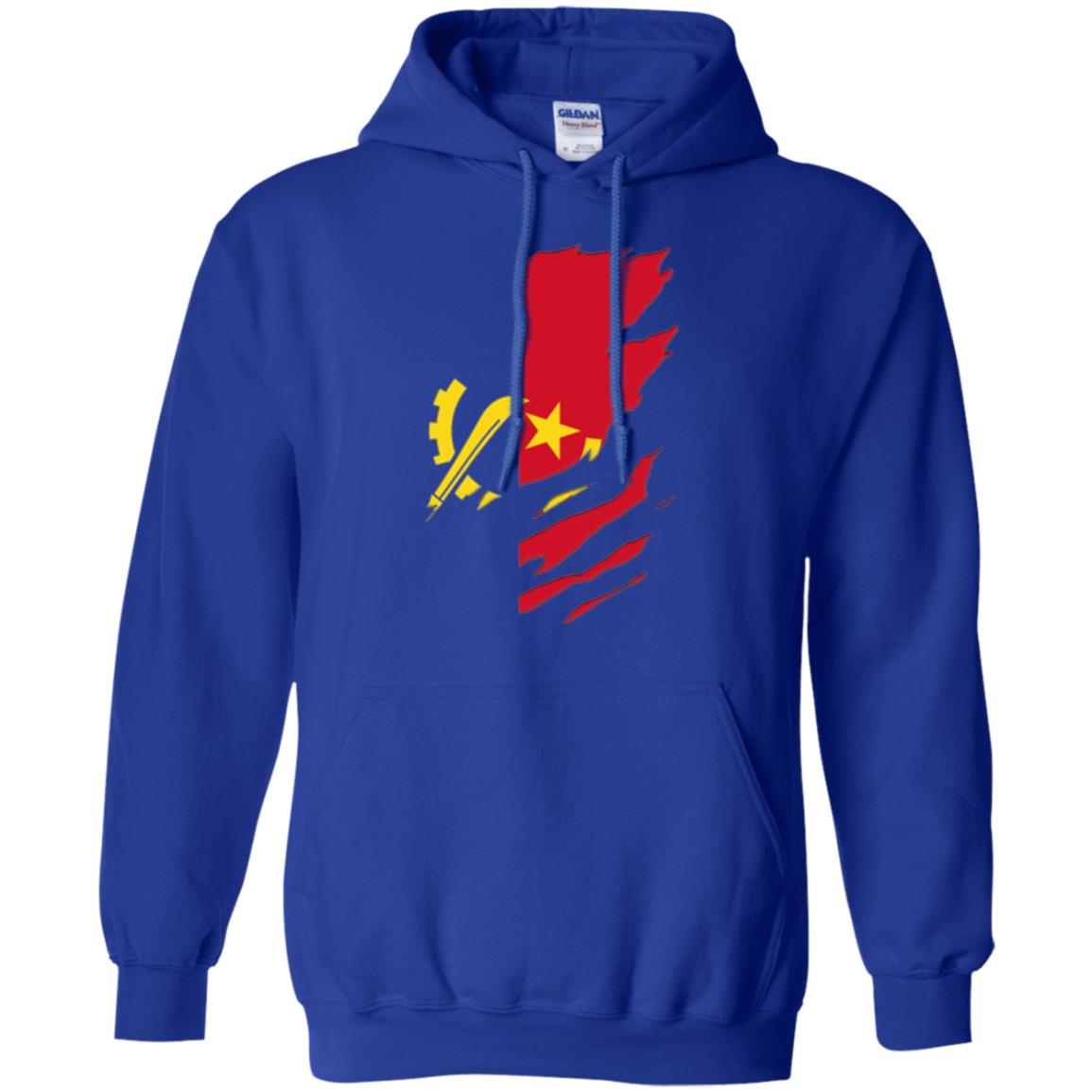 Super Angola Flag T-shirt Royal