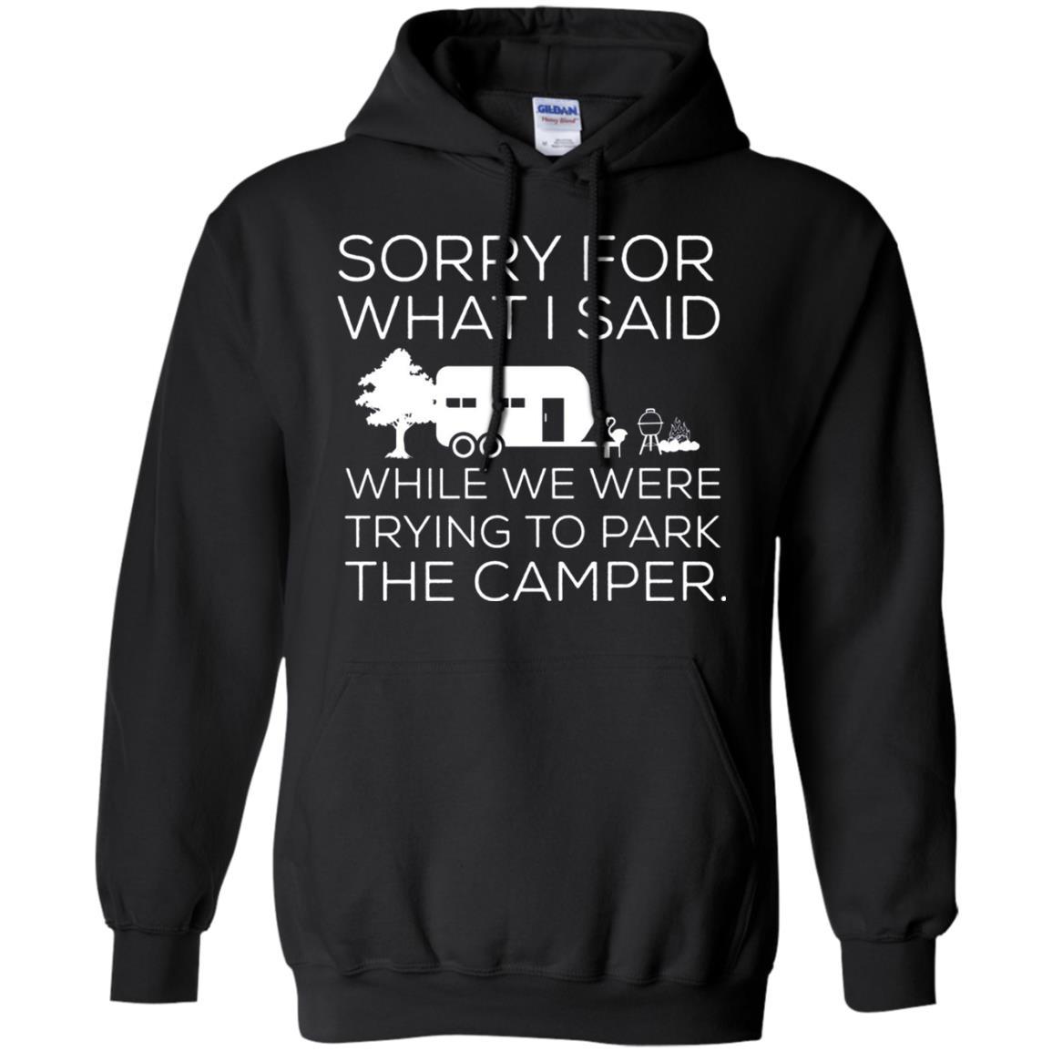 Camping T-shirt We Were Trying To Park The Camper Black