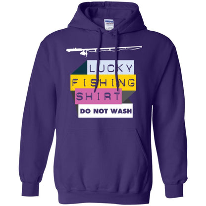 Fisherman T-shirt Lucky Fishing Shirt Do Not Wash Purple