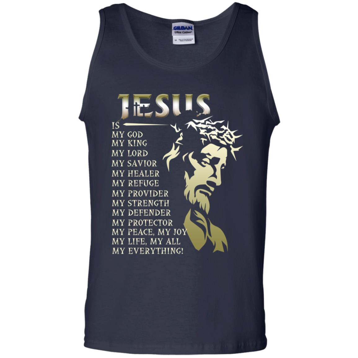 Jesus Is My God My King My Lord My Savior My Healer Shirt Navy