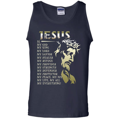 Jesus Is My God My King My Lord My Savior My Healer Shirt Navy