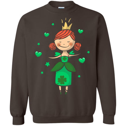 Irish Princess St. Patricks Day Gift Shirt For Girls Dark Chocolate