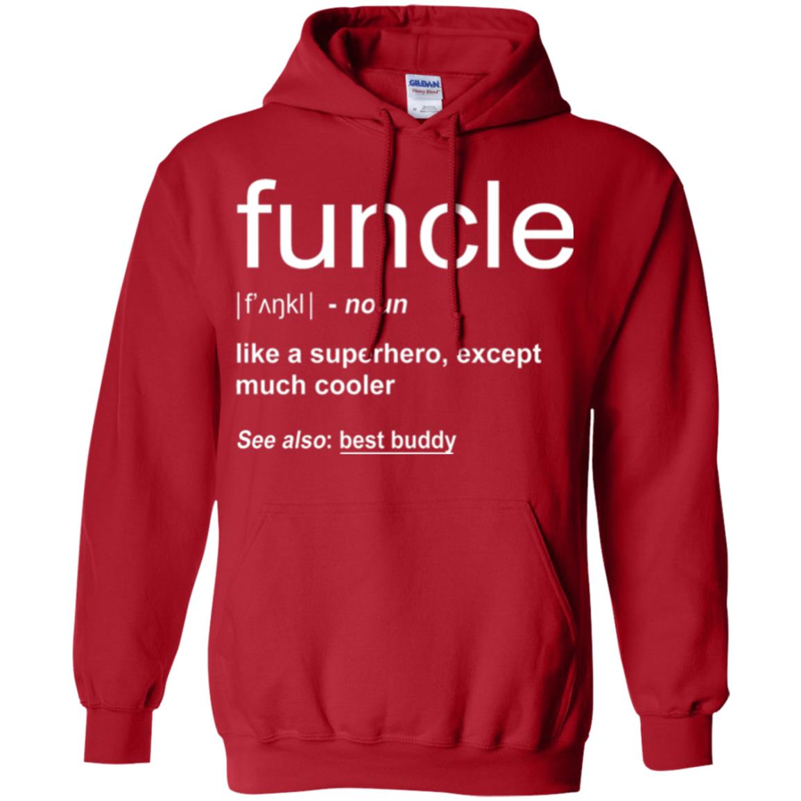 Funny Uncle T-shirt Funcle Red
