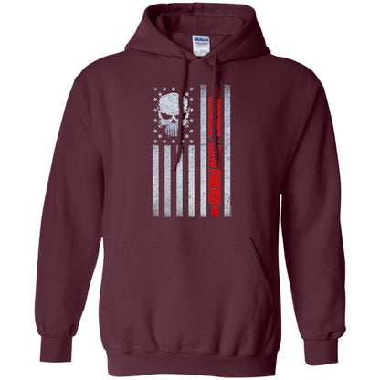 Skull T-shirt Diesel Brothers Grungy American Flag Maroon