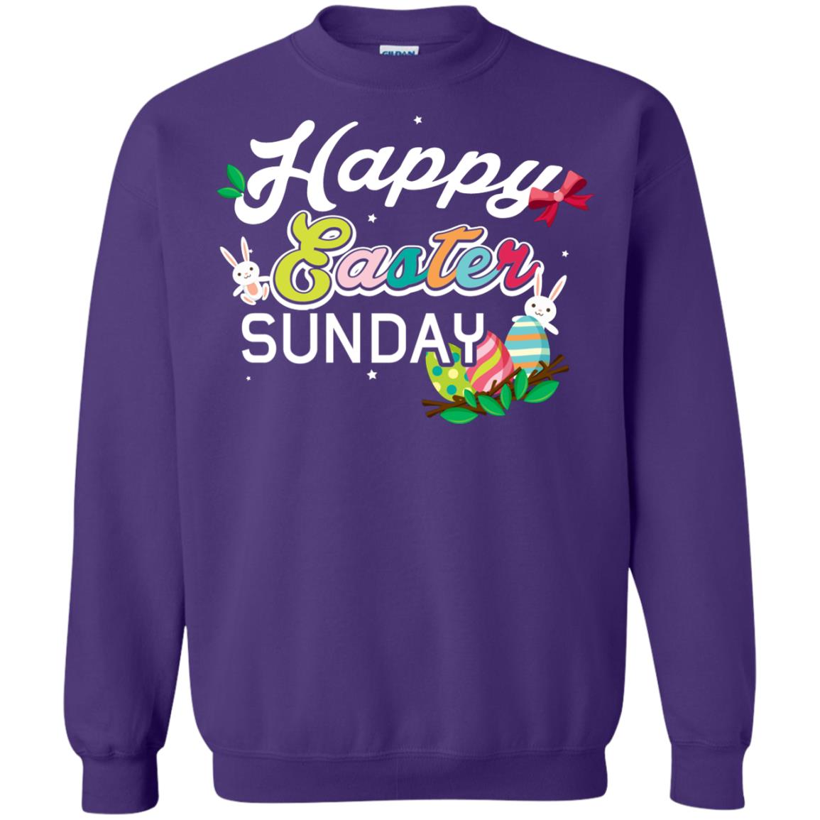 Christian T-shirt Happy Easter Sunday Purple