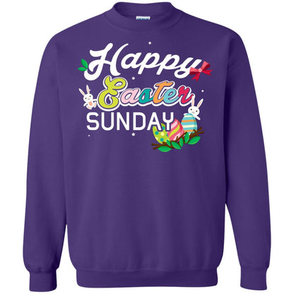 Christian T-shirt Happy Easter Sunday Purple