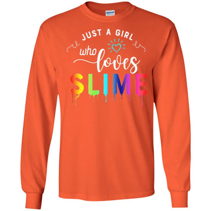 Slime Lover T-shirt Just A Girl Who Loves Slime Orange