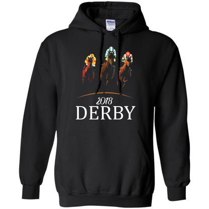 Derby 2018 Jockey Horse Racing T-shirt Black