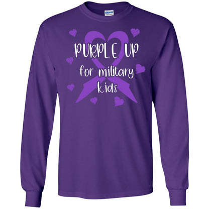 Purple Up For Military Kids Shirt Purple