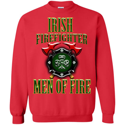 Irsh Firefighter Men Of Fire Irish Fireman Gift Shirt Red